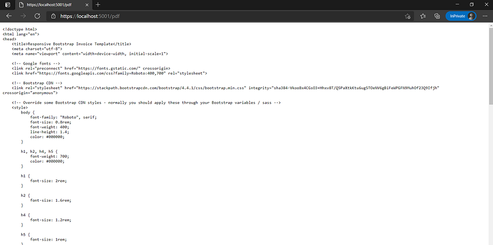HTML Output