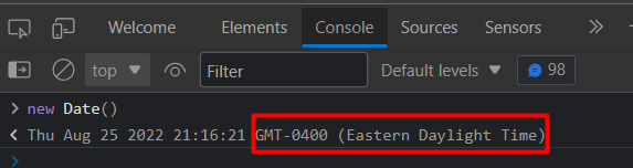 The time zone is changed in console as per the custom time zone set